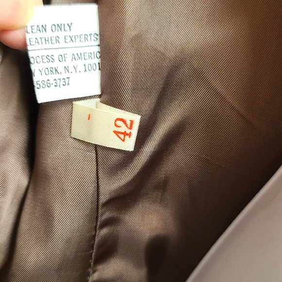 Vintage Brown Leather Jacket size 42 Medium Women - Picture 8 of 8